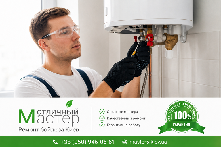 Профессиональный ремонт бойлеров в Киеве с выездом мастера в день обращения Отличный мастер Киев чинит бойлер в квартире фото